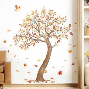 Does Not Apply Large Tree Wall Stickers Autumn Leaves Maple Leaf Wall Decals Forest Tree Peel A Does Not Apply Large Tree Wall Stickers Autumn Leaves Maple Leaf Wall Decals Forest Tree Peel A