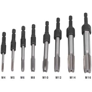 16pcs Tap Socket Set Machine Lengthened Tapping Chuck 1/4in Hex Shank Steel Aus 16pcs Tap Socket Set Machine Lengthened Tapping Chuck 1/4in Hex Shank Steel Aus
