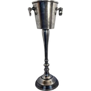 Thorness Floor Standing Champagne Wine Cooler Bucket With Distressed Finish Thorness Floor Standing Champagne Wine Cooler Bucket With Distressed Finish