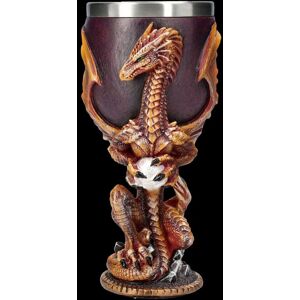 Goblet - Red Fire Dragon - Gothic Table Decoration Glass Dragon Larp Fantasy Goblet - Red Fire Dragon - Gothic Table Decoration Glass Dragon Larp Fantasy