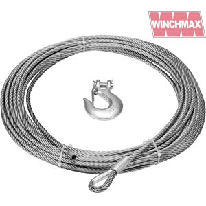 Winchmax Steel Rope/cable 25m X 14 Mm Screw Fix. 1/2" Hook. For Winches Up To 20,000lb Winchmax Steel Rope/cable 25m X 14 Mm Screw Fix. 1/2" Hook. For Winches Up To 20,000lb