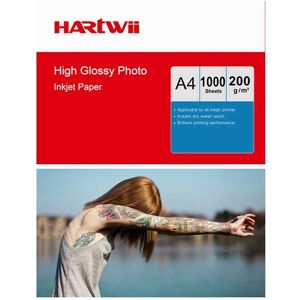 Hartwii 1000sheets A4 Photo Paper High Glossy 200gsm Inkjet Paper Billiant White Hartwi Hartwii 1000sheets A4 Photo Paper High Glossy 200gsm Inkjet Paper Billiant White Hartwi