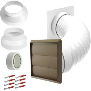 Spares2go Air Conditioning External Vent Kit 4" 5" 6" 100mm 125mm 150mm Brown Wall Duct Spares2go Air Conditioning External Vent Kit 4" 5" 6" 100mm 125mm 150mm Brown Wall Duct
