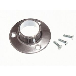 Onestopdiy New 24 X Wardrobe Rod Rail Support Brackets Socket Cp Slim Top Quality 19mm - On Onestopdiy New 24 X Wardrobe Rod Rail Support Brackets Socket Cp Slim Top Quality 19mm - On