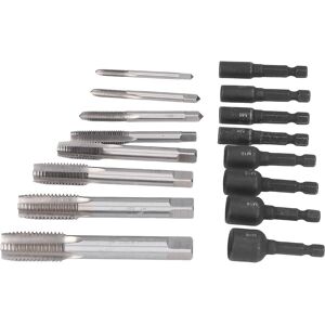 16pcs Tap Socket Set Machine Lengthened Tapping Chuck 1/4in Hex Shank Steel Hand 16pcs Tap Socket Set Machine Lengthened Tapping Chuck 1/4in Hex Shank Steel Hand