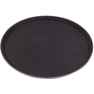 Genware Tray Black Gengrip Fibreglass Silicone Home Serving Tray Round 16" Genware Tray Black Gengrip Fibreglass Silicone Home Serving Tray Round 16"