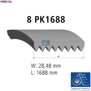 Dt Spare Parts Vribbed Belt 7.54809 For F4ae0481d/f4ae0481c/f4ae0481a 3.9l 4cyl 5.9l 6cyl Dt Spare Parts Vribbed Belt 7.54809 For F4ae0481d/f4ae0481c/f4ae0481a 3.9l 4cyl 5.9l 6cyl