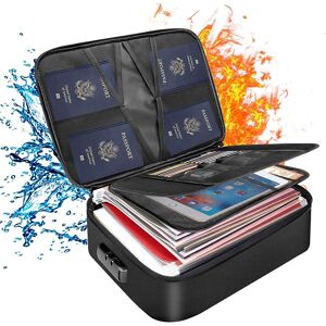 tamfile Tamfile Fireproof Document Box, 14.2''×10.6''×4'' Large Capacity 3-Layer Fire tamfile Tamfile Fireproof Document Box, 14.2''×10.6''×4'' Large Capacity 3-Layer Fire