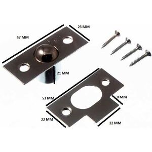 Generic Hardware - Mortice Latch 13mm - Reeler Ball Nickel - Includes Screws Generic Hardware - Mortice Latch 13mm - Reeler Ball Nickel - Includes Screws