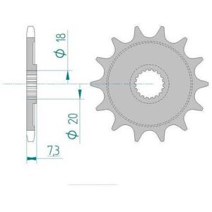 Afam Honda Cr 125 R - 87/03 - 13 Tooth Steel Sprocket / 20206-13 Afam Honda Cr 125 R - 87/03 - 13 Tooth Steel Sprocket / 20206-13