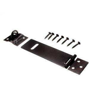 Onestopdiy New 100 X Door Hasp & Staple Sets Light Duty Black Japanned 100mm 4 Inch - O Onestopdiy New 100 X Door Hasp & Staple Sets Light Duty Black Japanned 100mm 4 Inch - O
