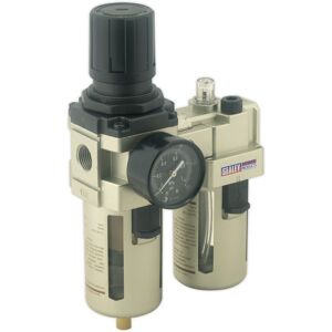 Air Filter/regulator/lubricator Max Airflow 105cfm - Sealey Sa206 New Air Filter/regulator/lubricator Max Airflow 105cfm - Sealey Sa206 New