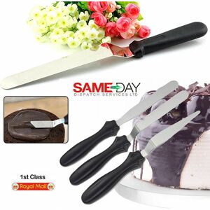 3pcs Stainless Steel Spatula Palette Set Cake Decorating Smooth Tools Kit 3pcs Stainless Steel Spatula Palette Set Cake Decorating Smooth Tools Kit