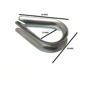 Onestopdiy Wire Rope Thimble - 10mm, 7/16, Bzp Zp - Pack of 12 Onestopdiy Wire Rope Thimble - 10mm, 7/16, Bzp Zp - Pack of 12