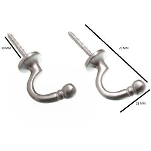 Curtain Tie Hold Back Hooks Ball End Matt Chrome - 10pairs Curtain Tie Hold Back Hooks Ball End Matt Chrome - 10pairs