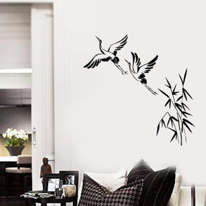 Does Not Apply Cranes Birds Vinyl Wall Decal Bamboo Asian Style Room Decor Stickers Mural Home Does Not Apply Cranes Birds Vinyl Wall Decal Bamboo Asian Style Room Decor Stickers Mural Home