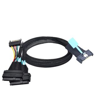 Sodial 2x(Slimline Sas Mcio 8i 74p To Dual Sff 8639 With 15p Male Data Cable For4877 Sodial 2x(Slimline Sas Mcio 8i 74p To Dual Sff 8639 With 15p Male Data Cable For4877