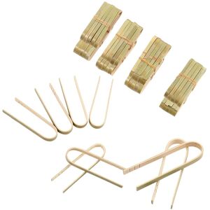 Sodial 2x(120 Pack Bamboo Tongs, 4 Inch Disposable Tongs, Eco-Friendly 9030 Sodial 2x(120 Pack Bamboo Tongs, 4 Inch Disposable Tongs, Eco-Friendly 9030