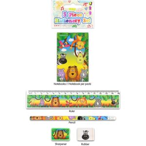 Henbrandt 24 Packs Of 5 Pieces Jungle Stationery Sets Henbrandt 24 Packs Of 5 Pieces Jungle Stationery Sets