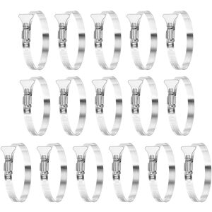 Uxcell 3-1/4\" Stainless Steel Hose Clamp, 16 Pcs 72-95mm (2.9-3.8inch) Key Type Clamp Uxcell 3-1/4\" Stainless Steel Hose Clamp, 16 Pcs 72-95mm (2.9-3.8inch) Key Type Clamp