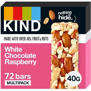 Kind Bars, White Chocolate Raspberry, Healthy Snack, Gluten Free, 72 X 40g Kind Bars, White Chocolate Raspberry, Healthy Snack, Gluten Free, 72 X 40g