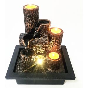 (Us Plug 110v)Tabletop Fountain Resin Desktop Tiered Water Fountain Led Light (Us Plug 110v)Tabletop Fountain Resin Desktop Tiered Water Fountain Led Light
