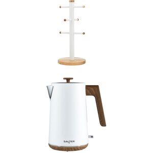 Salter Toronto 1.7l Rapid Boil Kettle & Mug Tree 6 Branch Cup Holder White 3000w Salter Toronto 1.7l Rapid Boil Kettle & Mug Tree 6 Branch Cup Holder White 3000w
