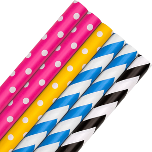 Does Not Apply Wrapping Paper, Roll Wrap, Pack Of 6, 4 Colours, Pink, Yellow, Blue, Black, Polk Does Not Apply Wrapping Paper, Roll Wrap, Pack Of 6, 4 Colours, Pink, Yellow, Blue, Black, Polk