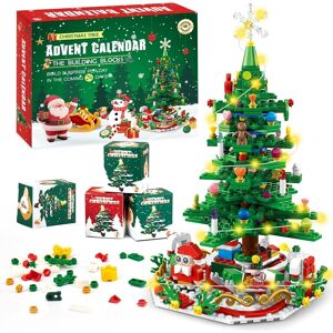 Zhmenge Advent Calendar 2025 Kids For Christmas Tree Building Toy With Led Light Mini B Zhmenge Advent Calendar 2025 Kids For Christmas Tree Building Toy With Led Light Mini B
