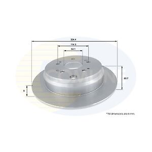 Comline Coated Brake Disc Rear Axle To Fit Acura Rdx 12->14, Honda Cr-V 04-> Comline Coated Brake Disc Rear Axle To Fit Acura Rdx 12->14, Honda Cr-V 04->
