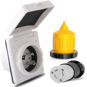 Sodial 2x(30amp Rv Inlet Outlet Shore Kit W/boot Cord Protector 125v Nema L5-30p7090 Sodial 2x(30amp Rv Inlet Outlet Shore Kit W/boot Cord Protector 125v Nema L5-30p7090
