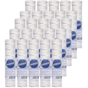 25pk 1 Micron Yarn String Sediment Water Filter Aquafilter Fcpp1 10\" X 2.5\ 25pk 1 Micron Yarn String Sediment Water Filter Aquafilter Fcpp1 10\" X 2.5\