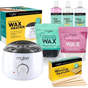 Mylee Professional Complete Waxing Kit With Wax Heater, Hard Wax Beads 500g, App Mylee Professional Complete Waxing Kit With Wax Heater, Hard Wax Beads 500g, App
