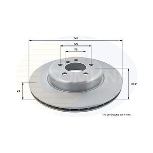 Comline Coated Brake Disc Rear Axle To Fit Bmw 5 09->17, 6 10->18, 7 08->15 Comline Coated Brake Disc Rear Axle To Fit Bmw 5 09->17, 6 10->18, 7 08->15