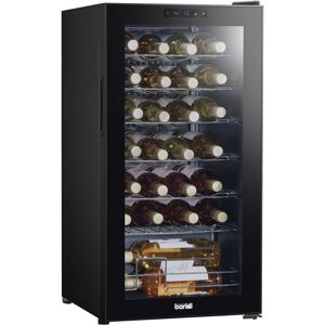 Loops 28 Bottle Free Standaing Wine Cooler Fridge - Touch Controls & Led Backlit Black Loops 28 Bottle Free Standaing Wine Cooler Fridge - Touch Controls & Led Backlit Black