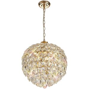 Visconte Maine Crystal Ceiling Pendant 6 Light In Gold Litecraft Visconte Maine Crystal Ceiling Pendant 6 Light In Gold Litecraft