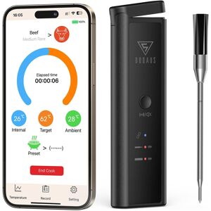 Wireless Meat Thermometer – Bluetooth Probe, 158m Range, Bbq & Oven Cooking Wireless Meat Thermometer – Bluetooth Probe, 158m Range, Bbq & Oven Cooking