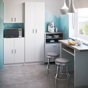 Vita 2 Door Utility Storage Cabinet White Finish With 3 Internal Shelves Vita 2 Door Utility Storage Cabinet White Finish With 3 Internal Shelves