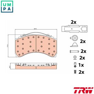 Trw Brake Pad Set Disc Brake Gdb5117 For Mercedes-Benz Atego Antos Econic/2 Axor Tgs Trw Brake Pad Set Disc Brake Gdb5117 For Mercedes-Benz Atego Antos Econic/2 Axor Tgs