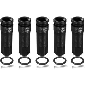 Uxcell 5pcs 1/2" Drive Impact Hex Bit Socket 20mm Metric Cr-Mo Steel Hexagonal Socket Uxcell 5pcs 1/2" Drive Impact Hex Bit Socket 20mm Metric Cr-Mo Steel Hexagonal Socket