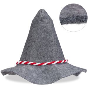 Relaxdays Bavarian Seppl Hat Traditional Felt Pointed Hat Cord Red-White Relaxdays Bavarian Seppl Hat Traditional Felt Pointed Hat Cord Red-White