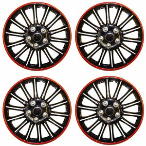 Ukb4c 15" Inch Lightening Sports Wheel Cover Trim Set Black With Red Ring Rims (4pcs) Ukb4c 15" Inch Lightening Sports Wheel Cover Trim Set Black With Red Ring Rims (4pcs)