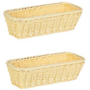 Sodial 5x(Plastic Rattan Woven Basket Spoon Fork Chopsticks Storage Tableware8873 Sodial 5x(Plastic Rattan Woven Basket Spoon Fork Chopsticks Storage Tableware8873