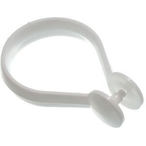 New 500 X White Plastic Shower Curtain Ring Snap On Clip Fit - Onestopdiy - Hd New 500 X White Plastic Shower Curtain Ring Snap On Clip Fit - Onestopdiy - Hd