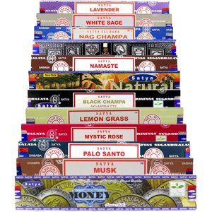 Does Not Apply Satya Mix 12 Incense Set 6 - Money, Musk, Palo Santo, Mystic Rose, Lemon Grass, Does Not Apply Satya Mix 12 Incense Set 6 - Money, Musk, Palo Santo, Mystic Rose, Lemon Grass,