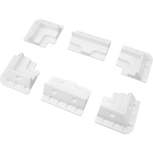 ˇwhite 6pcs Solar Panel Roof Corner Bracket Uv Resistant Drill Free Abs Plastic ˇwhite 6pcs Solar Panel Roof Corner Bracket Uv Resistant Drill Free Abs Plastic