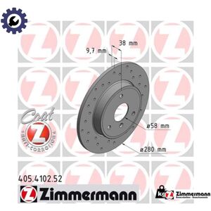 Zimmermann 2x Brake Disc 405.4102.52 For Smart Fortwo/cabrio/hatch/pequeno 1.0l 3cyl Fortwo Zimmermann 2x Brake Disc 405.4102.52 For Smart Fortwo/cabrio/hatch/pequeno 1.0l 3cyl Fortwo