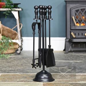 Black Country Metal Works Deluxe "Duchess" Iron Four Piece Fireside Companion Set - 48cm Black Country Metal Works Deluxe "Duchess" Iron Four Piece Fireside Companion Set - 48cm