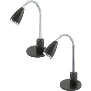 Thatcable 2 Pack Table Lamp Anthracite Chrome Plated Steel Rocker Switch Gu10 3w Included Thatcable 2 Pack Table Lamp Anthracite Chrome Plated Steel Rocker Switch Gu10 3w Included