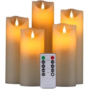 Hanzim Led Candles,Flameless Candles 5" 6" 7" 8" 9" Set Of 5 Real Wax Battery Hanzim Led Candles,Flameless Candles 5" 6" 7" 8" 9" Set Of 5 Real Wax Battery